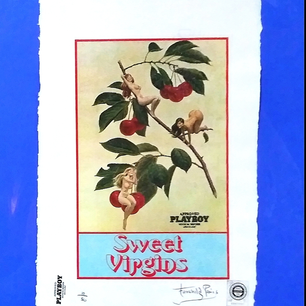 Sweet Virgins PLAYBOY Print Signed Fairchild Paris - Picture 2 of 12